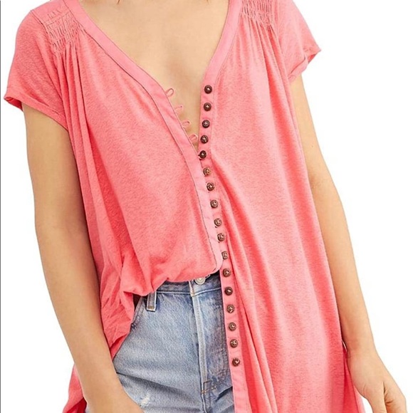 Free People Tops - Free People Women's Highland Tee Rose Pink